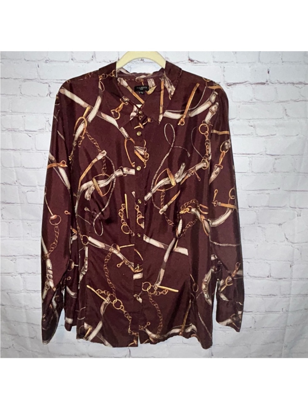 Talbots silk equestrian shirt size 20W